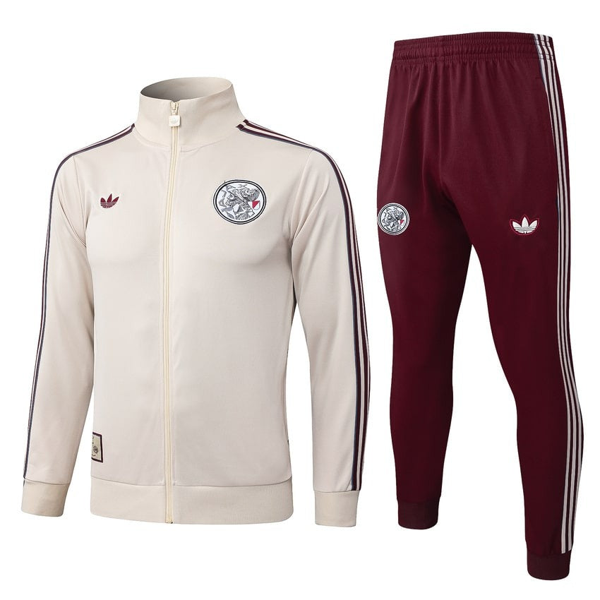 Survetement Ajax Amsterdam Veste Homme/Enfant 2025 2026 Beige