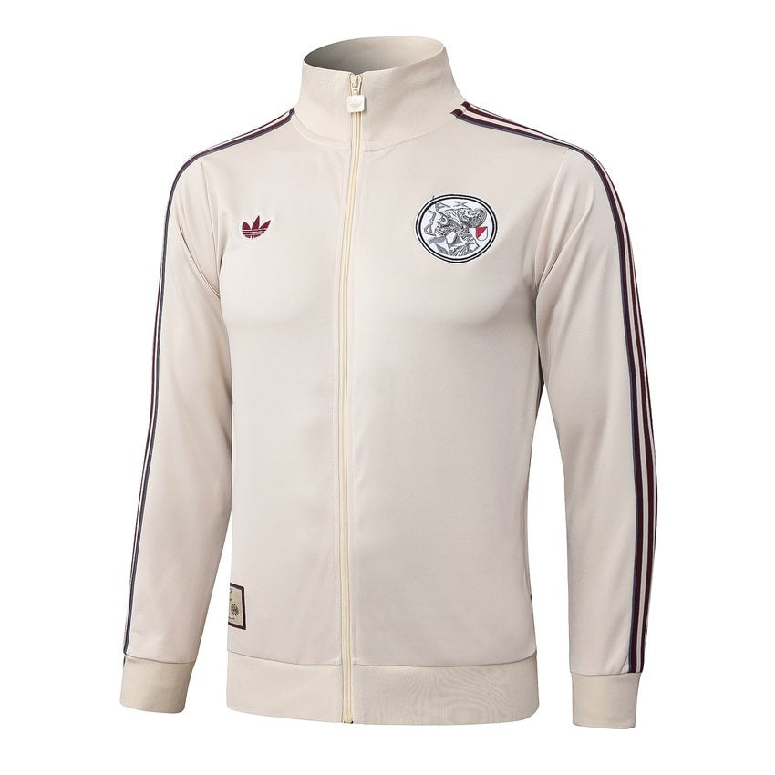 Survetement Ajax Amsterdam Veste Homme/Enfant 2025 2026 Beige