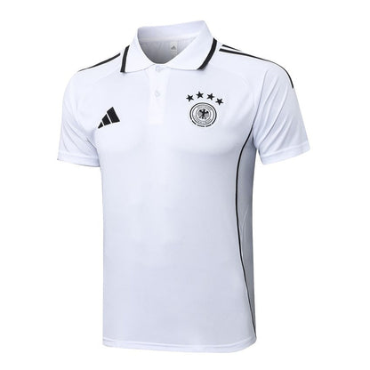 Polo Allemagne Homme 2025 2026 Blanc Noir