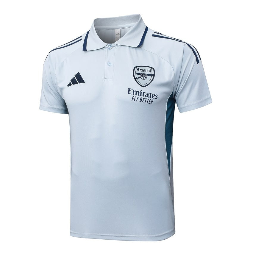 Polo Arsenal Homme 2025 2026 Blanc Bleu
