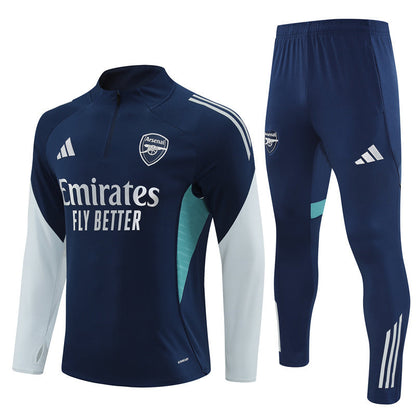 Survetement Arsenal Training Homme/Enfant 2025 2026 Blanc Bleu
