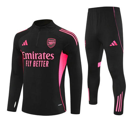 Survetement Arsenal Training Homme/Enfant 2025 2026 Noir Rose
