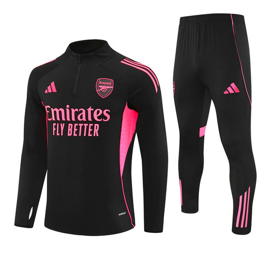 Survetement Arsenal Training Homme/Enfant 2025 2026 Noir Rose