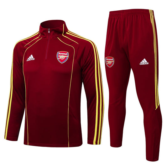 Survetement Arsenal Training Homme/Enfant  2025 2026 Rouge Foncé