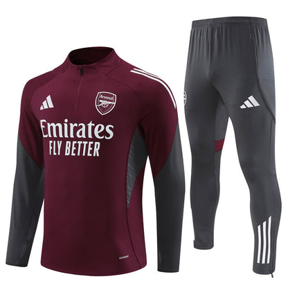 Survetement Arsenal Training Homme/Enfant 2025 2026 Rouge Gris