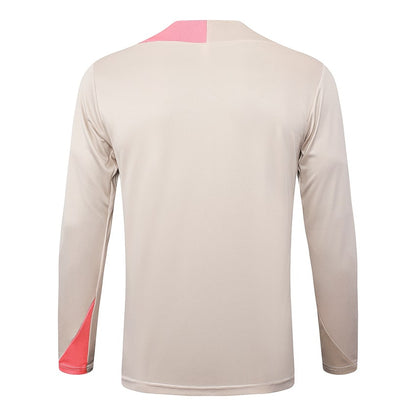 Survetement Barcelone Training Homme/Enfant 2025 2026 Beige Rose