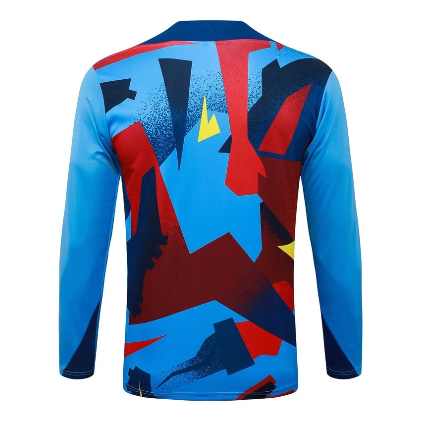 Survetement Barcelone Training Homme/Enfant 2025 2026 Bleu Motif