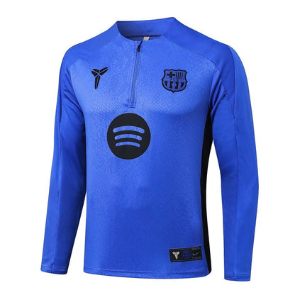Survetement Barcelone Training Homme/Enfant 2025 2026 Bleu Océan