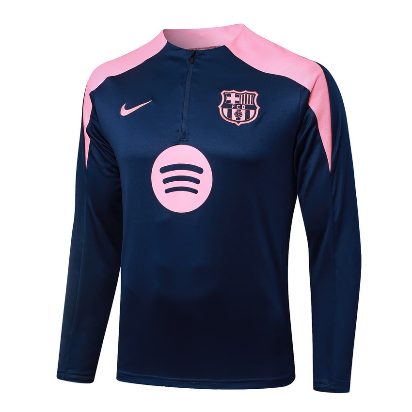 Survetement Barcelone Training Homme/Enfant 2025 2026 Bleu Rose