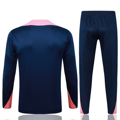 Survetement Barcelone Training Homme/Enfant 2025 2026 Bleu Rose
