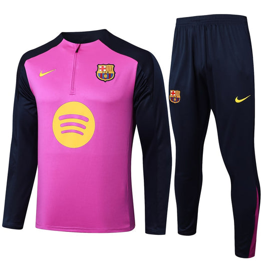 Survetement Barcelone Training Homme/Enfant  2025 2026 Rose Noir
