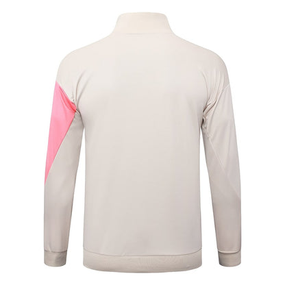 Survetement Barcelone Veste Homme/Enfant  2025 2026 Beige Rose
