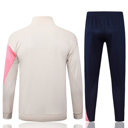 Survetement Barcelone Veste Homme/Enfant  2025 2026 Beige Rose