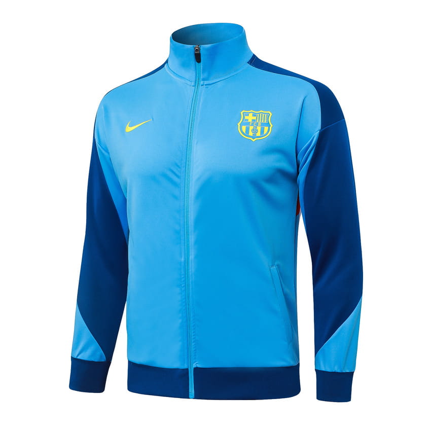 Survetement Barcelone Veste Homme/Enfant 2025 2026 Bleu Clair