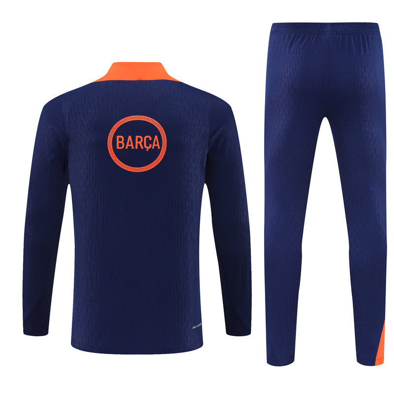 Survetement Barcelone Training Homme/Enfant 2025 2026 Bleu Orange