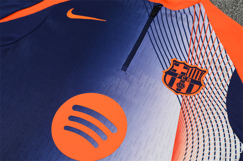 Survetement Barcelone Training Homme/Enfant 2025 2026 Bleu Orange