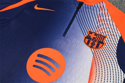 Survetement Barcelone Training Homme/Enfant 2025 2026 Bleu Orange