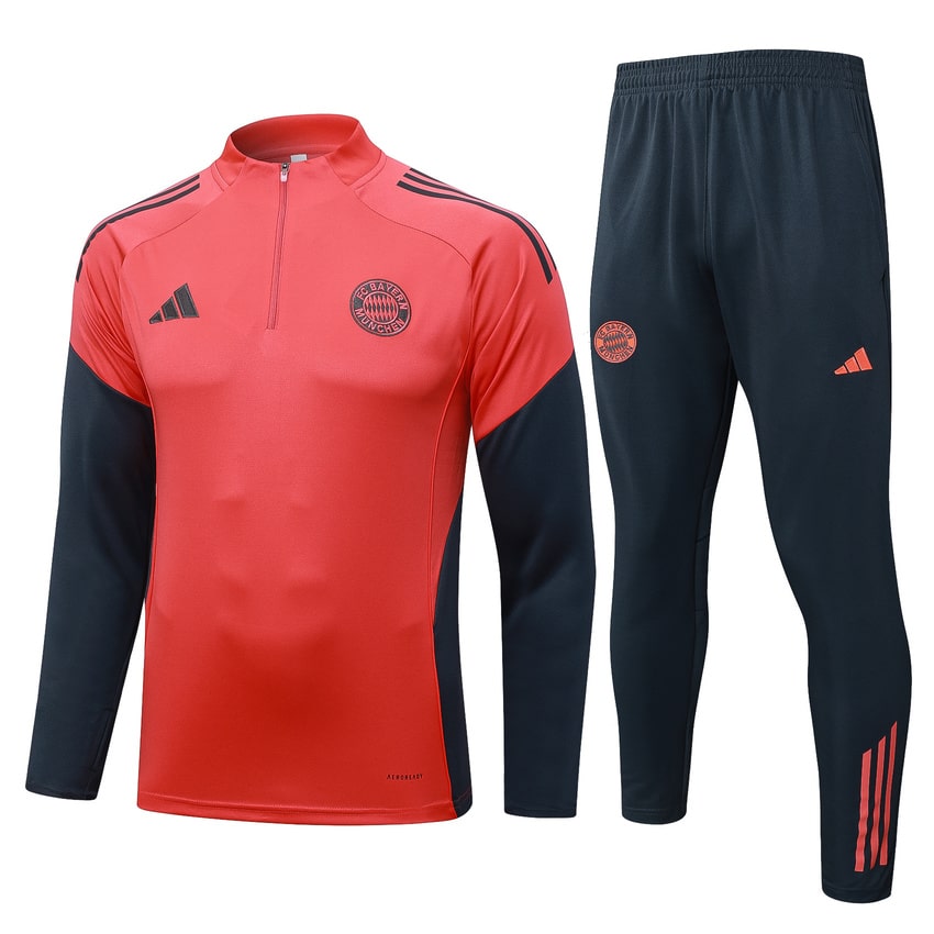 Survetement Bayern Munich Training Homme/Enfant 2025 2026 Rouge Noir