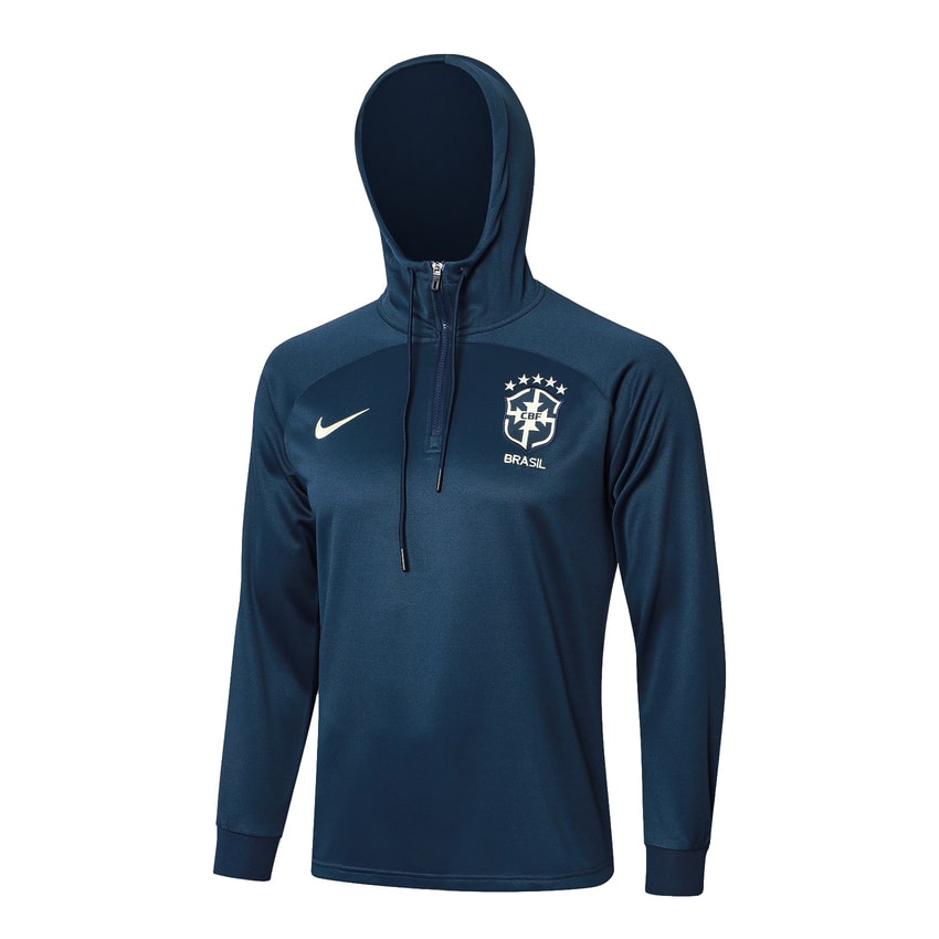 Survetement Bresil Sweat Training Homme/Enfant 2024 2025 Bleu Foncé
