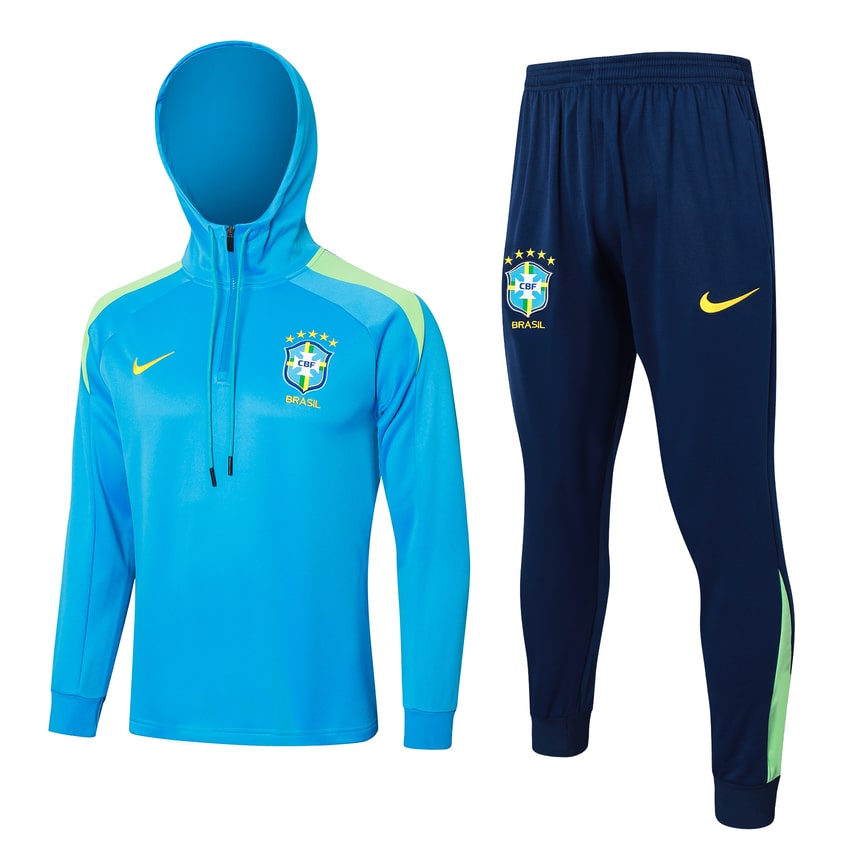 Survetement Bresil Sweat Training Homme/Enfant 2024 2025 Bleu Océan
