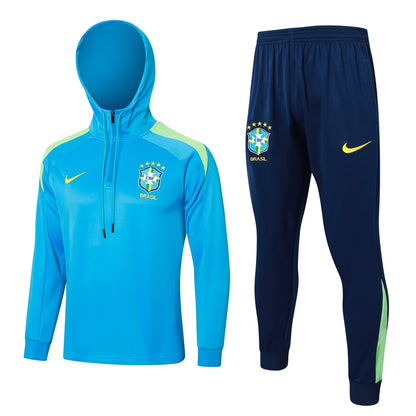 Survetement Bresil Sweat Training Homme/Enfant 2024 2025 Bleu Océan