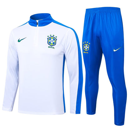 Survetement Bresil Training Homme/Enfant 2024 2025 Blanc
