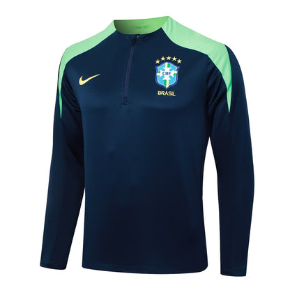 Survetement Bresil Training Homme/Enfant 2024 2025 Bleu Foncé