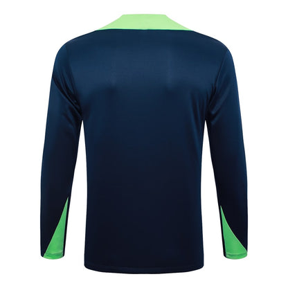 Survetement Bresil Training Homme/Enfant 2024 2025 Bleu Foncé