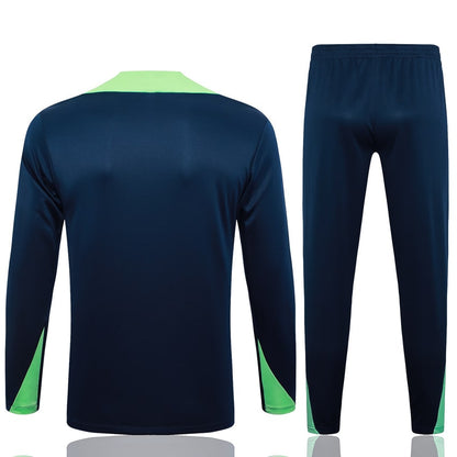 Survetement Bresil Training Homme/Enfant 2024 2025 Bleu Foncé