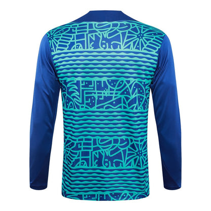 Survetement Bresil Training Homme/Enfant 2024 2025 Bleu Vert