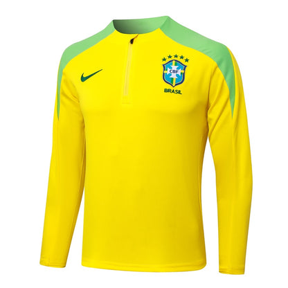 Survetement Bresil Training Homme/Enfant 2024 2025 Jaune