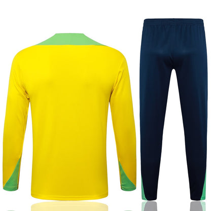 Survetement Bresil Training Homme/Enfant 2024 2025 Jaune