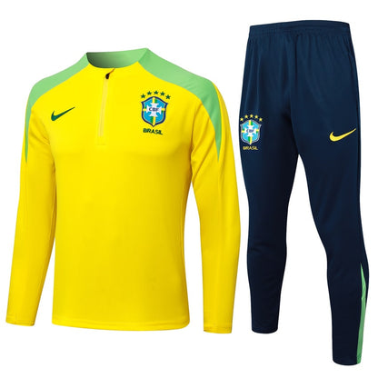Survetement Bresil Training Homme/Enfant 2024 2025 Jaune
