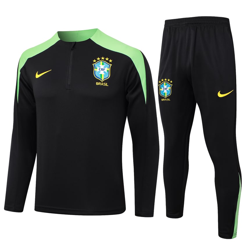 Survetement Bresil Training Homme/Enfant 2024 2025 Noir
