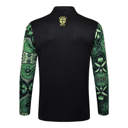 Survetement Bresil Training Homme/Enfant 2024 2025 Vert Motif