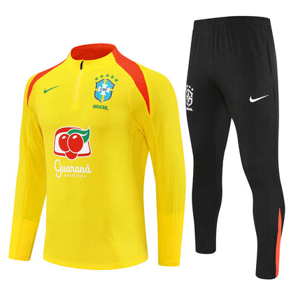 Survetement Bresil Training Homme/Enfant 2025 2026 Jaune