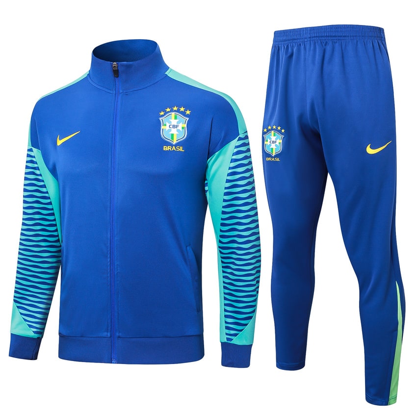 Survetement Bresil Veste Homme/Enfant 2024 2025 Bleu Éclatant