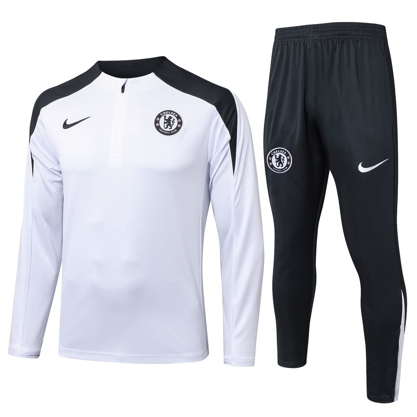 Survetement Chelsea Training Homme/Enfant 2025 2026 Blanc Noir