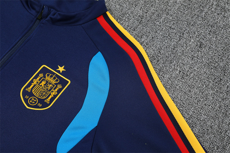 Survetement Espagne Training Homme/Enfant 2026 2027 Bleu Foncé