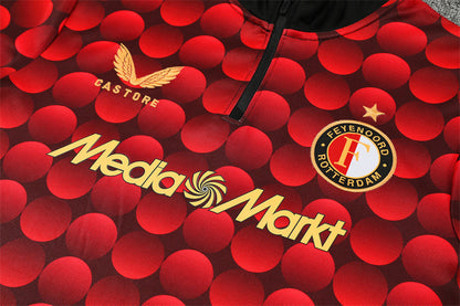 Survetement Feyenoord Training Homme/Enfant 2025 2026 Noir Rouge Camouflage