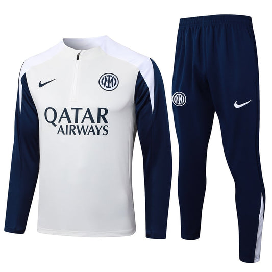 Survetement Inter Milan Training Homme/Enfant 2025 2026 Blanc Bleu