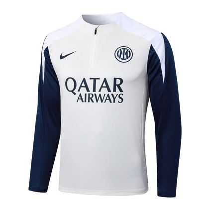 Survetement Inter Milan Training Homme/Enfant 2025 2026 Blanc Bleu