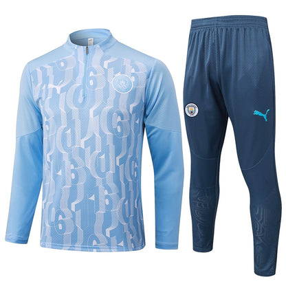 Survetement Manchester City Training Homme/Enfant 2024 2025 Bleu Ciel