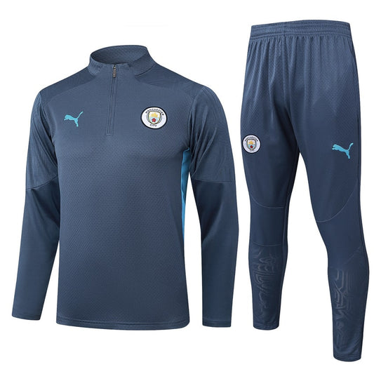 Survetement Manchester City Training Homme/Enfant 2024 2025 Bleu Foncé