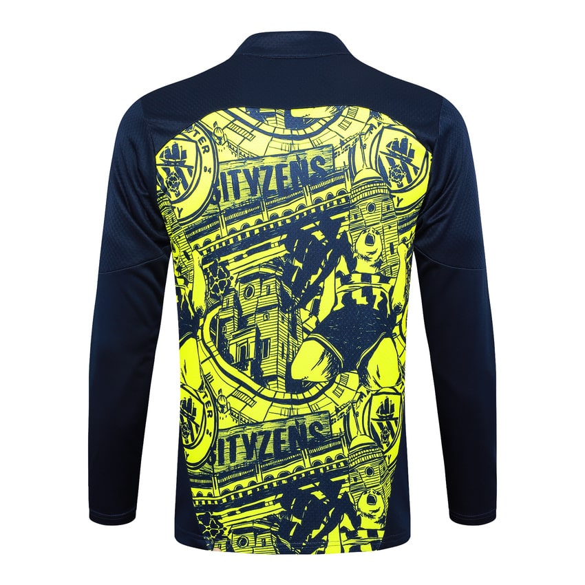 Survetement Manchester City Training Homme/Enfant 2024 2025 Jaune Noir