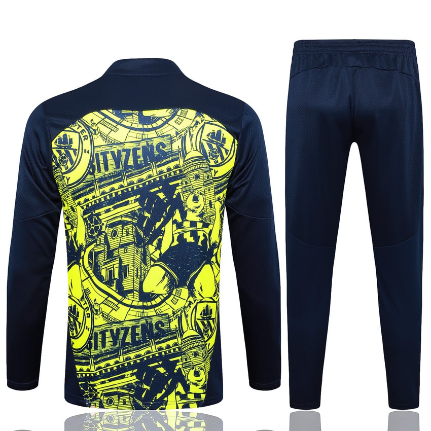 Survetement Manchester City Training Homme/Enfant 2024 2025 Jaune Noir