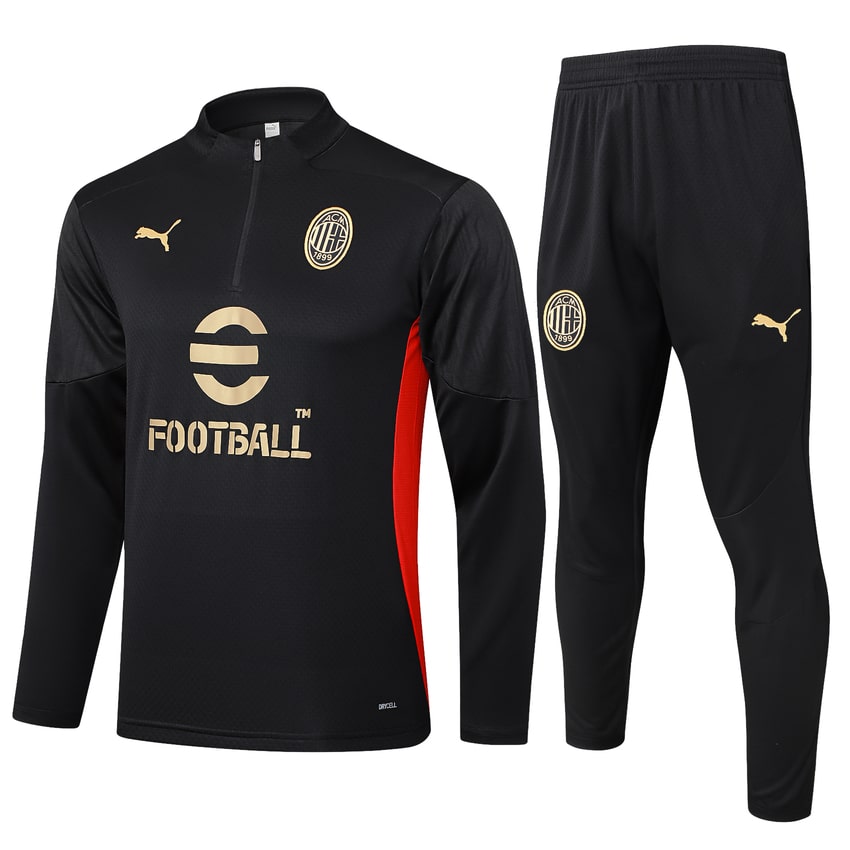 Survetement Milan AC Training Homme/Enfant 2024 2025 Noir