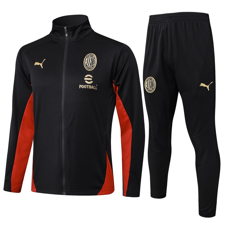 Survetement Milan AC Veste Homme/Enfant  2024 2025 Noir