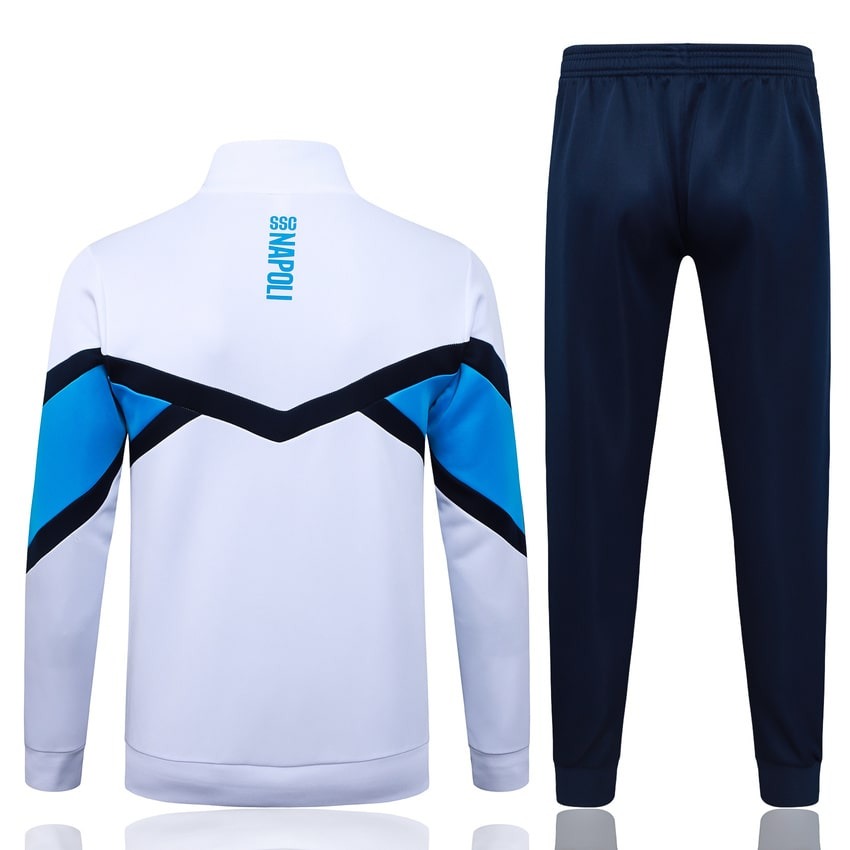 Survetement Naples Veste Homme/Enfant 2025 2026 Blanc Bleu