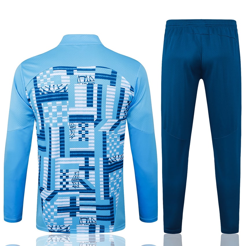 Survetement Marseille OM Training Homme/Enfant 2025 2026 Bleu Ciel